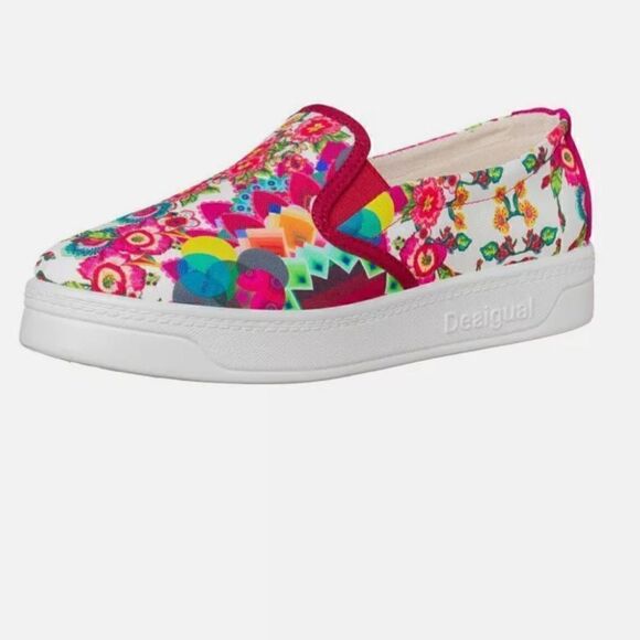 Desigual Tennis ABRIL 51KS1B4 rouge size 37 / 6.5 - Picture 3 of 9